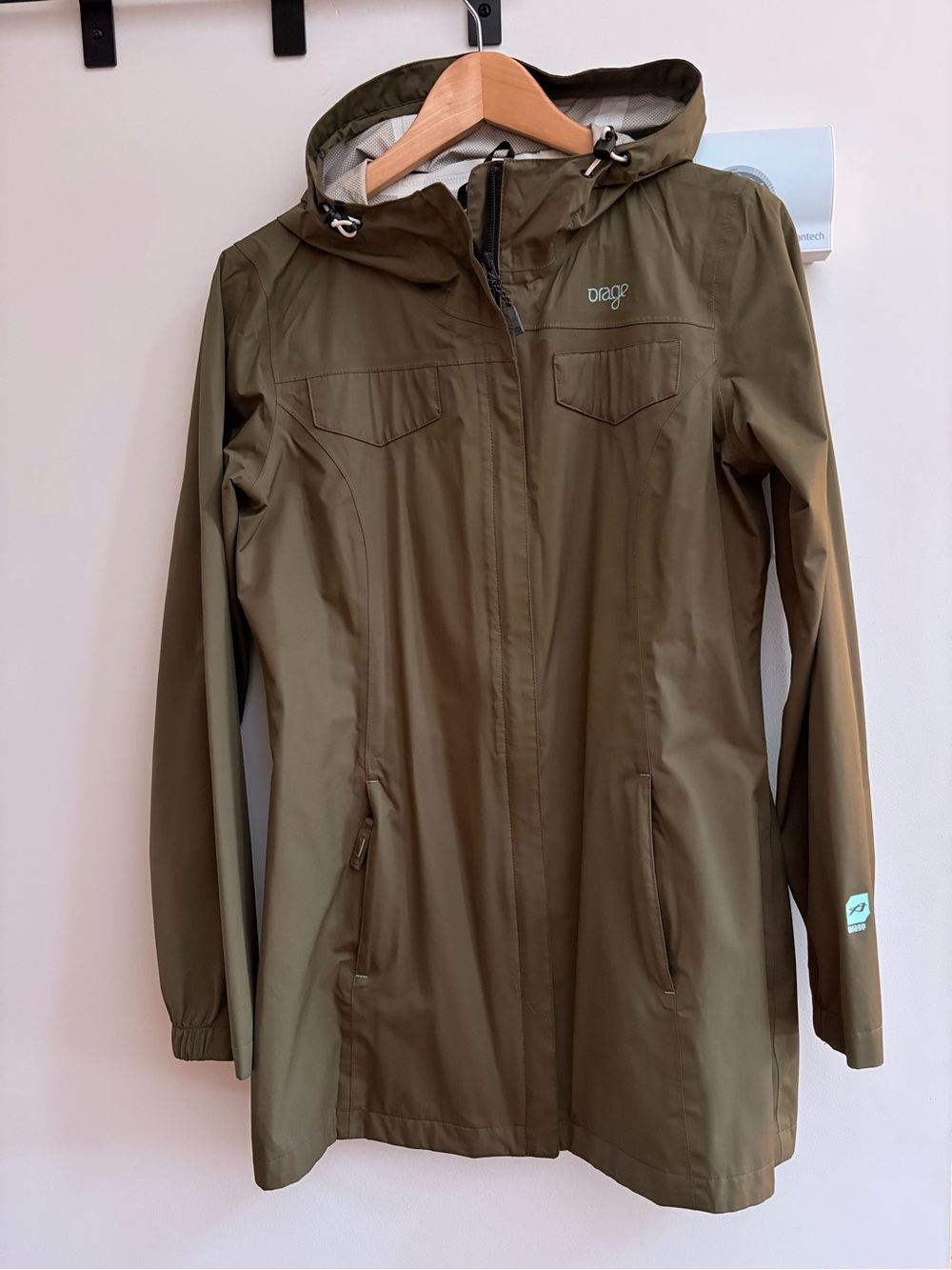 Orage Olive Hooded Women's Trench Coat